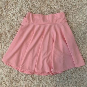 Small pink flow skater skirt